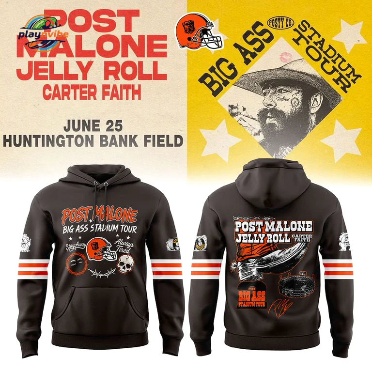 C Browns x Post Malone Big Ass Stadium Tour Hoodie