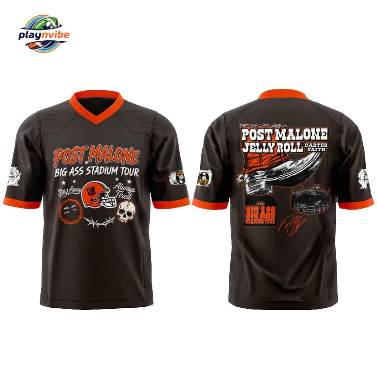 C Browns x Post Malone Big Ass Stadium Tour Jersey