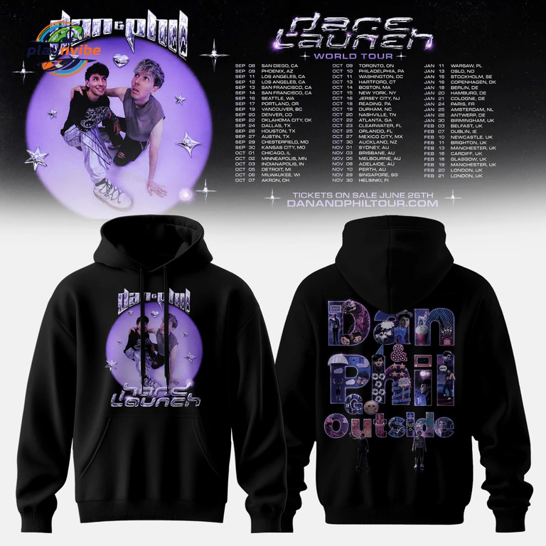 Dan and Phil Hard Launch World Tour Hoodie