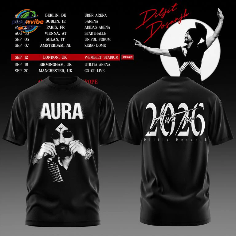 Diljit Dosanjh Aura World Tour 2026 Hoodie
