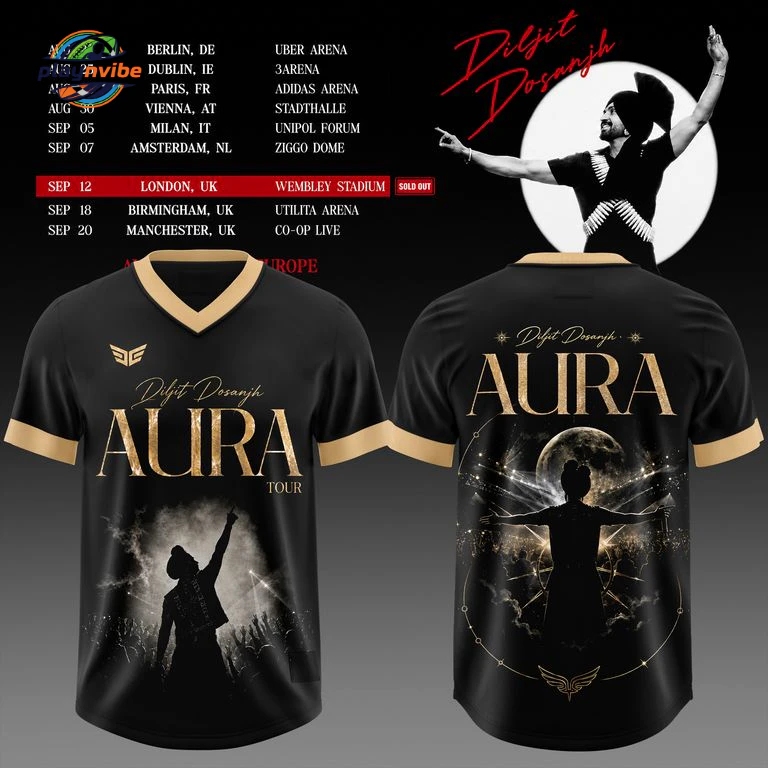 Diljit Dosanjh Aura World Tour 2026 Jersey