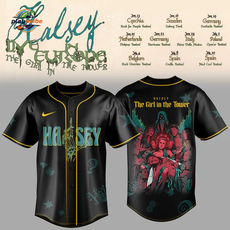 HALSEY The Girl In The Tower Europe Tour Baseball Hoodie