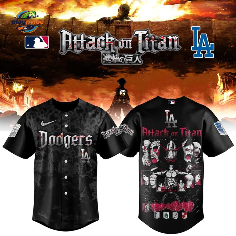 LA Dodgers x Attack on Titan 2026 Baseball Jersey