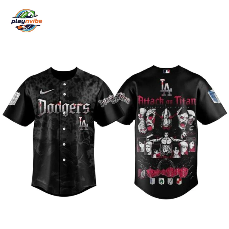 LA Dodgers x Attack on Titan 2026 Baseball Jersey