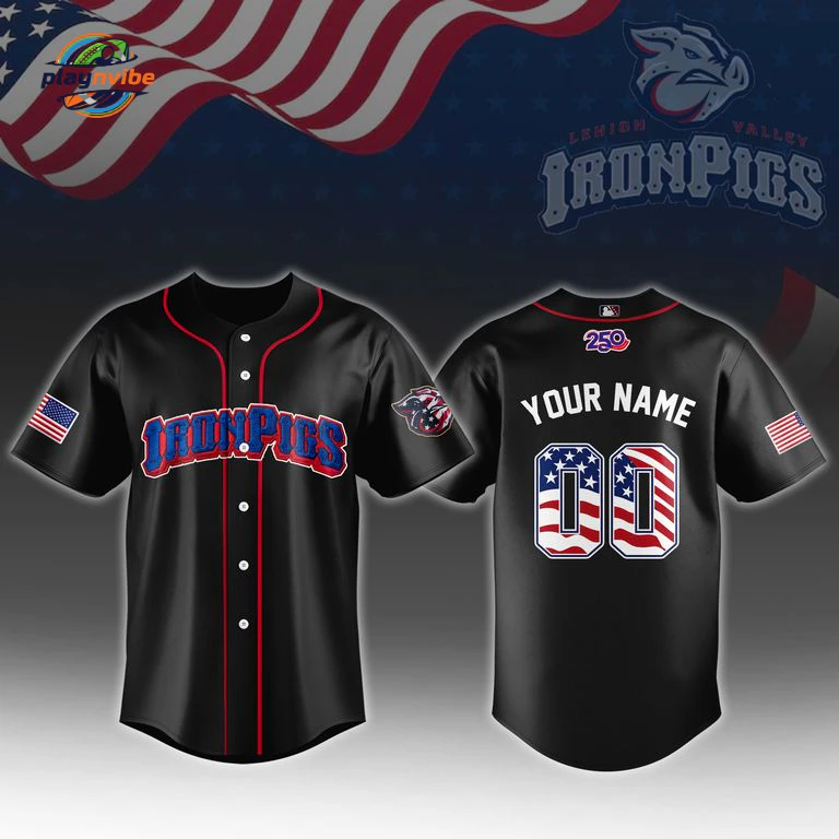 Lehigh Valley IronPigs 4TH OF JULY 250TH Jersey