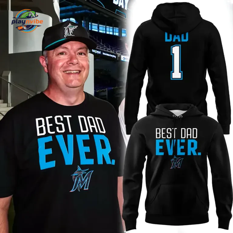 Miami Marlins Father’s Day Black Hoodie