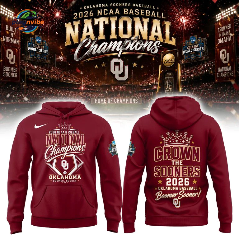 Oklahoma Baseball NCAA Baseball Champions Red Hoodie