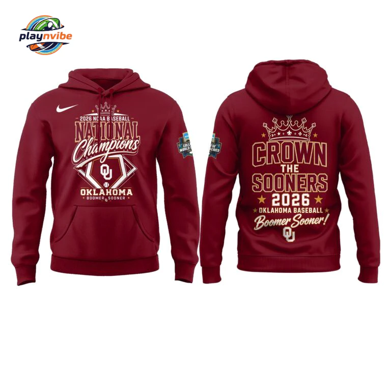 Oklahoma Baseball NCAA Baseball Champions Red Hoodie