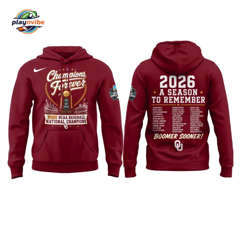Oklahoma NCAA Baseball Champions 2026 Hoodie