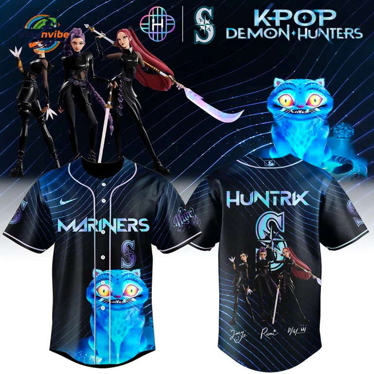 S Mariners KPop Demon Hunters 2026 Baseball Jersey