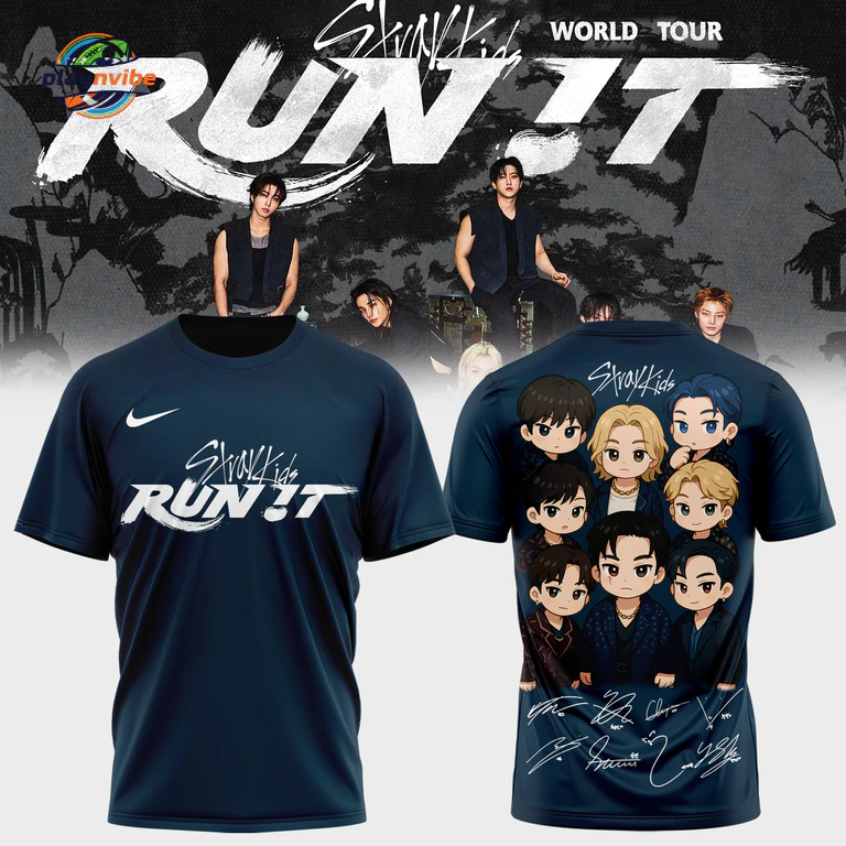 Stray Kids World Tour RUN IT Edition T-Shirt V2
