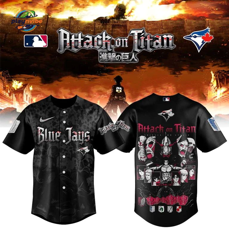 TB Jays x Attack on Titan 2026 Baseball Jersey