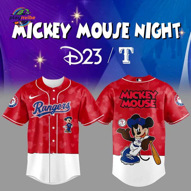 Texas Rangers x Mickey Mouse Jersey