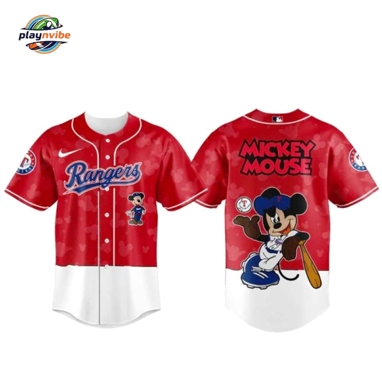 Texas Rangers x Mickey Mouse Jersey