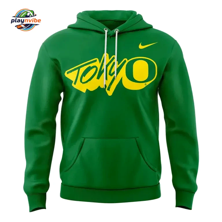 Tokyo Oregon Football Edition Green Hoodie