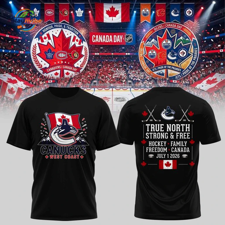 Vancouver Canucks Canada Day Hockey T-Shirt