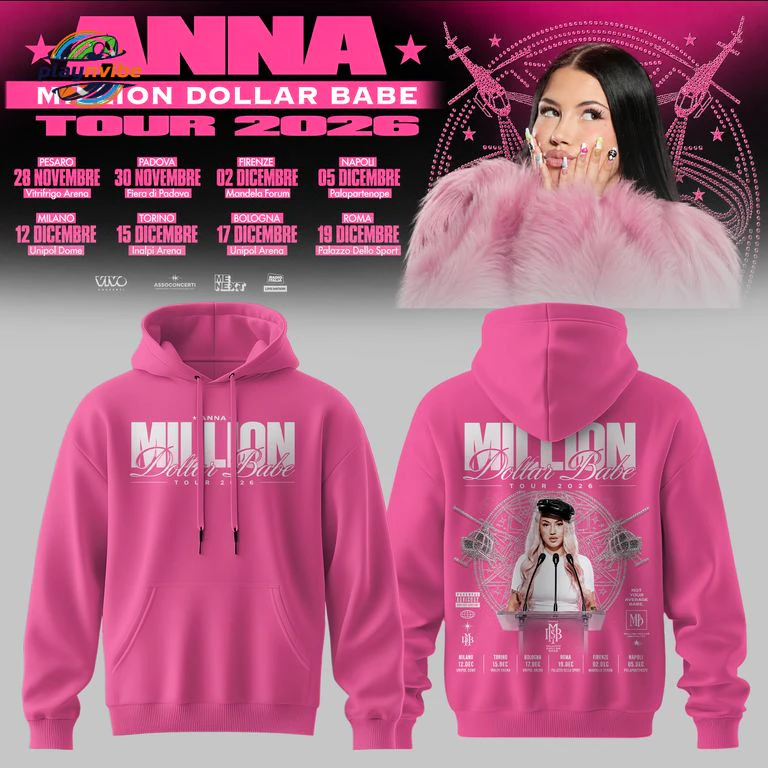 Anna Million Dollar Babe Tour 2026 Pink Hoodie