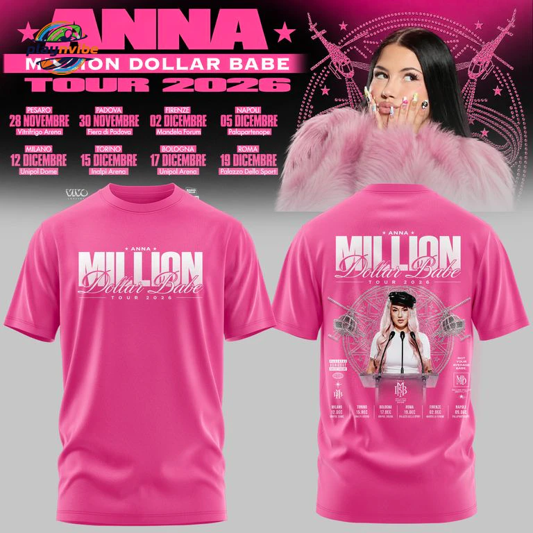 Anna Million Dollar Babe Tour 2026 Pink Hoodie