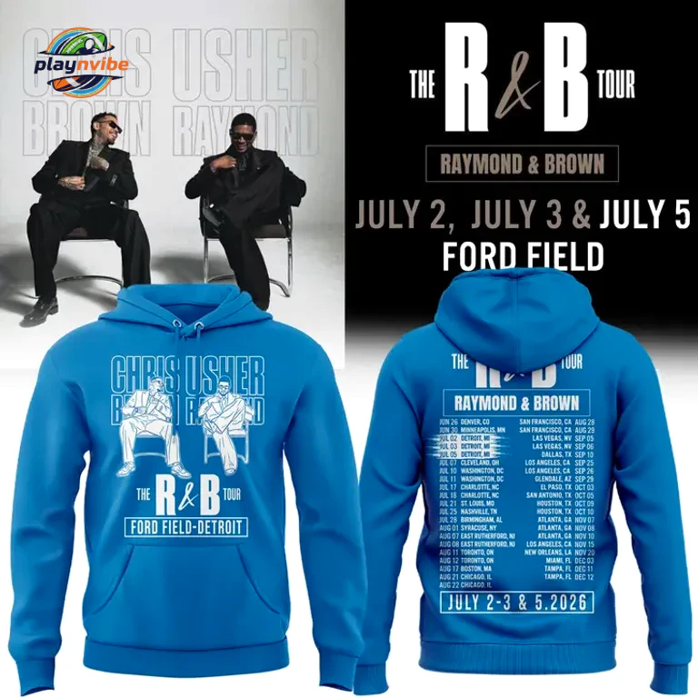 Chris Brown & Usher Raymond x Detroit Lions Hoodie