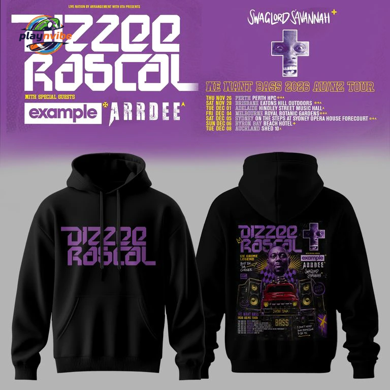 Dizzee Rascal We Want Bass 2026 Hoodie Dizzee Rascal We Want Bass 2026 Hoodie