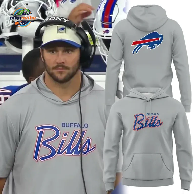 Buffalo Bills Grey Script Hoodie