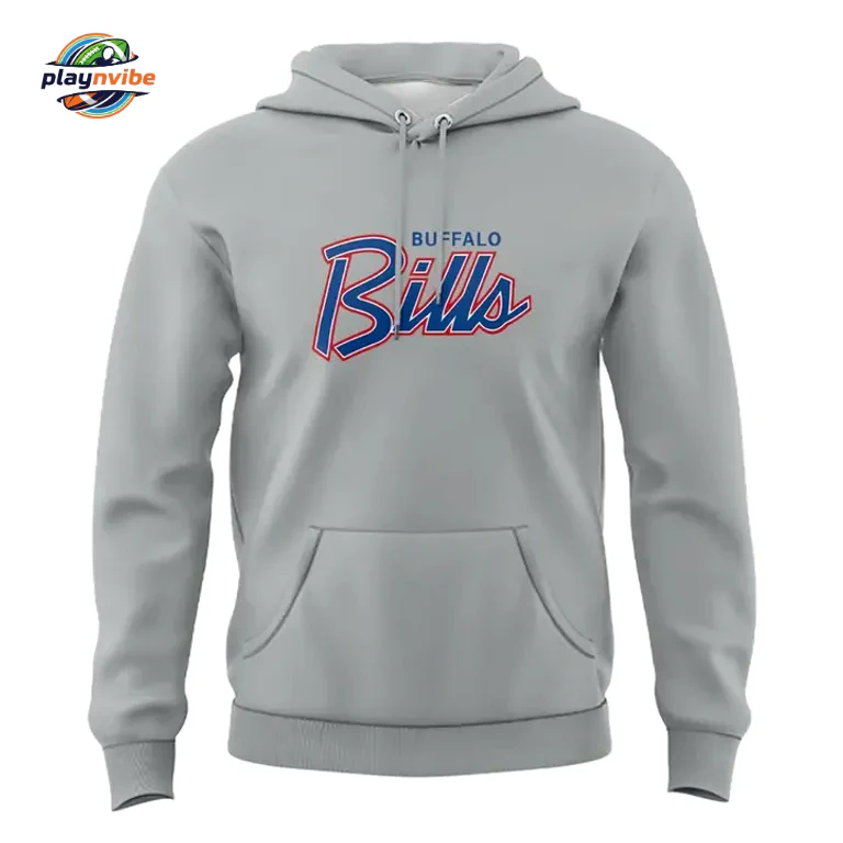 Buffalo Bills Grey Script Hoodie