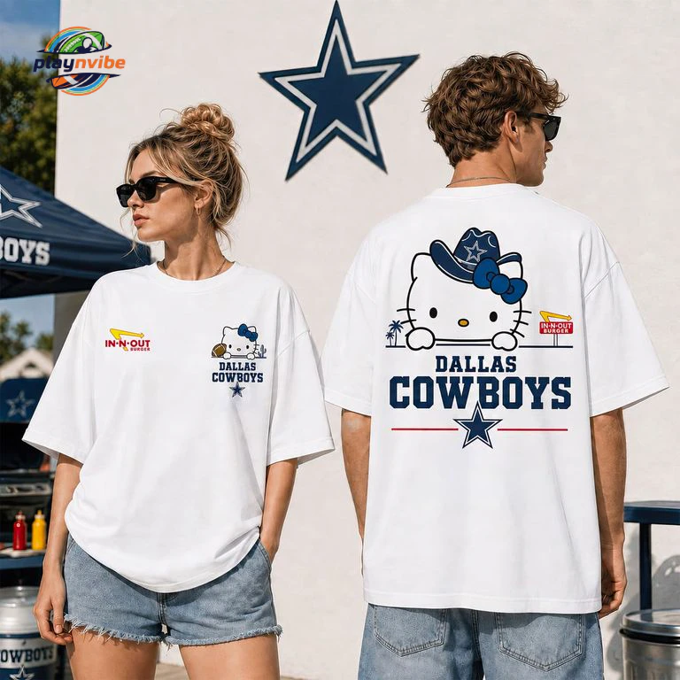 Dallas Cowboys x Kitty Burger Game Day 3D T-Shirt