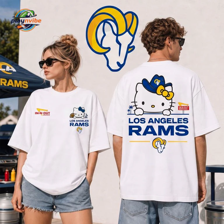 Los Angeles Rams x Kitty Burger Game Day 3D T-Shirt