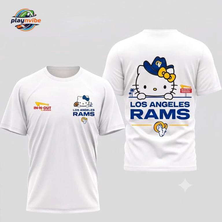 Los Angeles Rams x Kitty Burger Game Day 3D T-Shirt