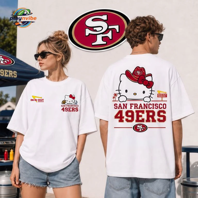 San Francisco 49ers x Kitty Burger Game Day 3D T-Shirt