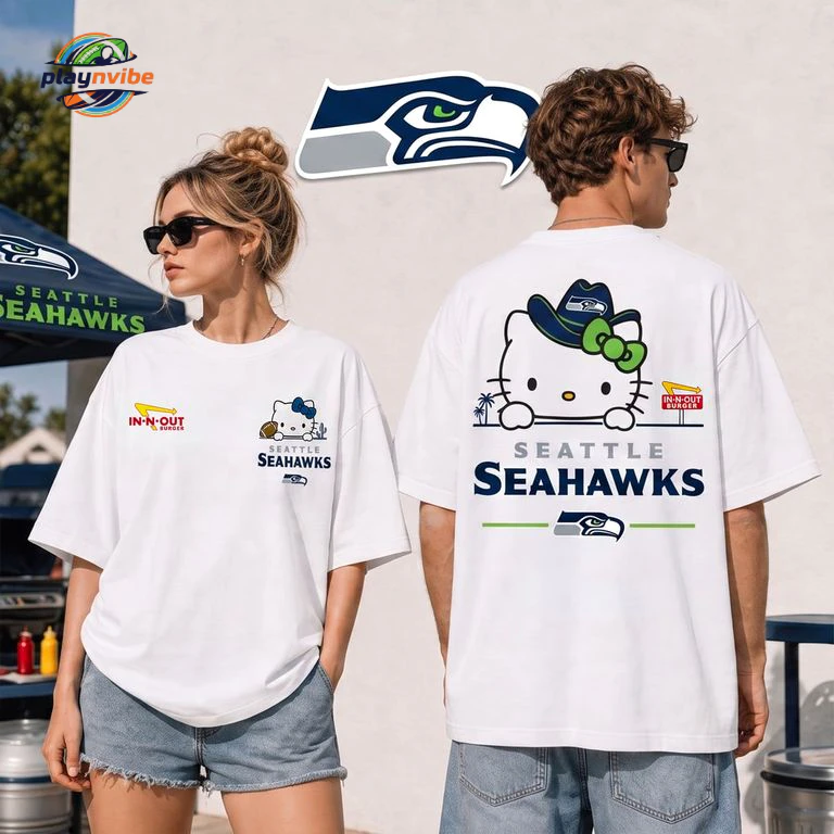 Seattle Seahawks x Kitty Burger Game Day 3D T-Shirt Seattle Seahawks x Kitty Burger Game Day 3D T-Shirt