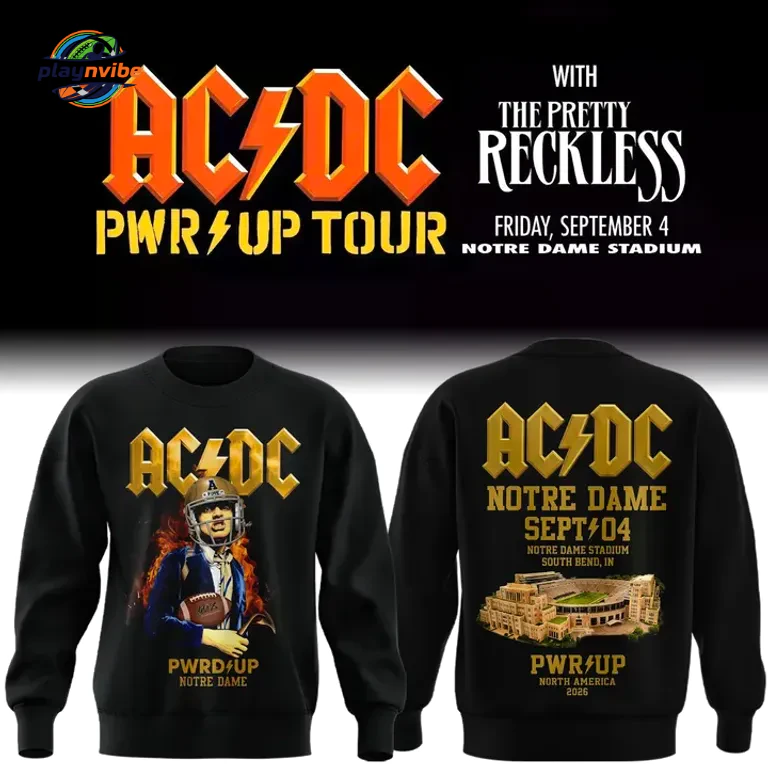 AC/DC PWR UP Tour Notre Dame Hoodie