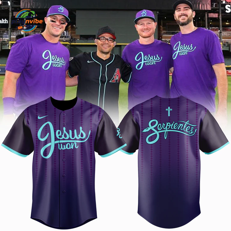 Arizona Diamondbacks Jesus won Baseball Jersey Arizona Diamondbacks Jesus won Baseball Jersey