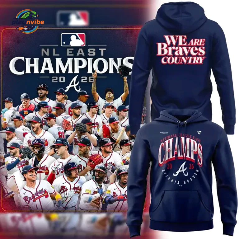 Atlanta Braves National League East Division Champions 26 Hoodie Atlanta Braves National League East Division Champions 26 Hoodie