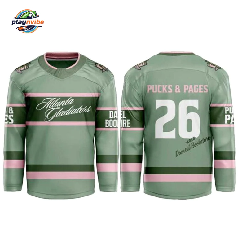 Atlanta Gladiators Pucks & Pages Hockey Jersey