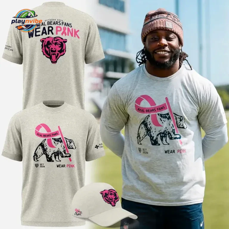 Chicago Bears Real Bears Fans Wear Pink T-Shirt