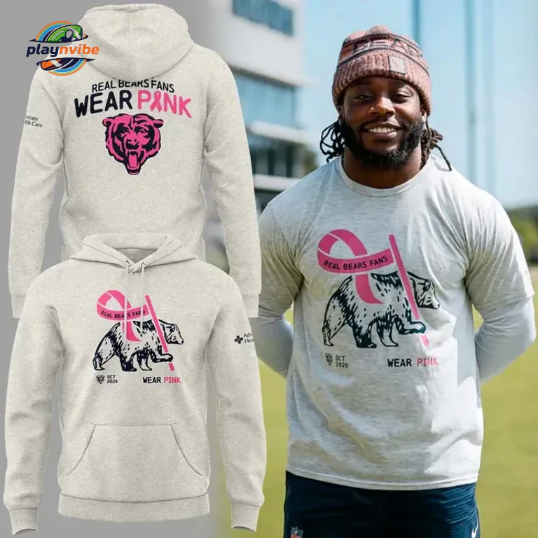 Chicago Bears Real Bears Fans Wear Pink T-Shirt