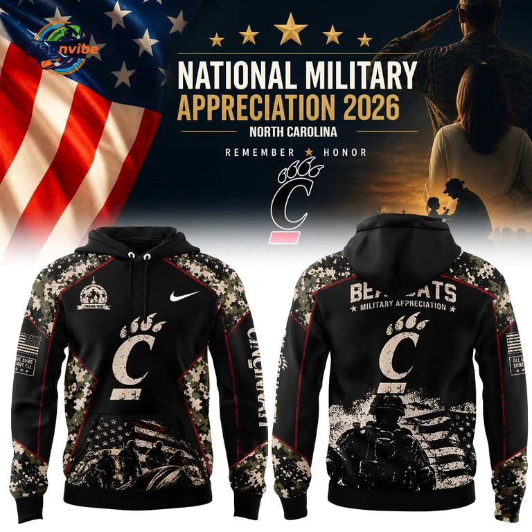 Cincinnati Bearcats Military Appreciation 2026 Hoodie