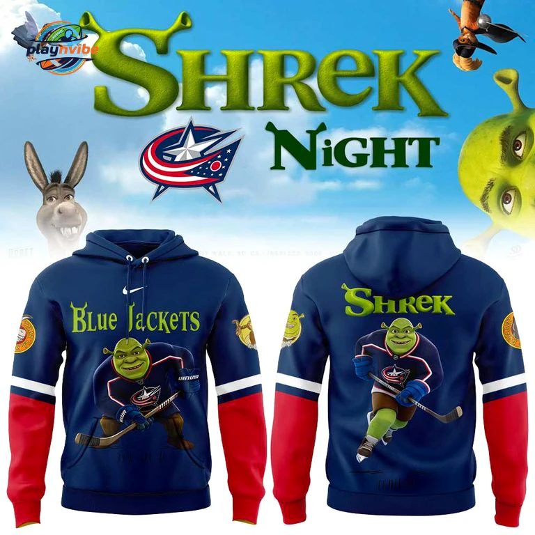 Columbus Blue Jackets Shrek Night 2026 Hoodie
