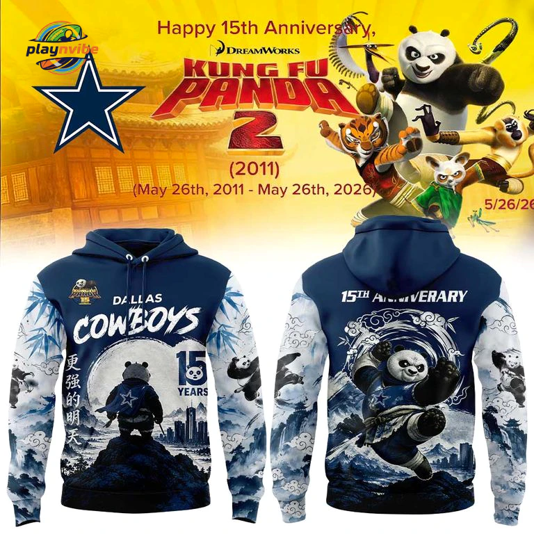 Dallas Cowboys Kung Fu Panda 15th Anniversary Hoodie