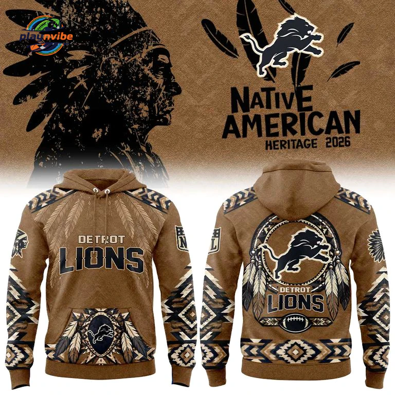 Detroit Lions Native American Heritage 2026 Hoodie