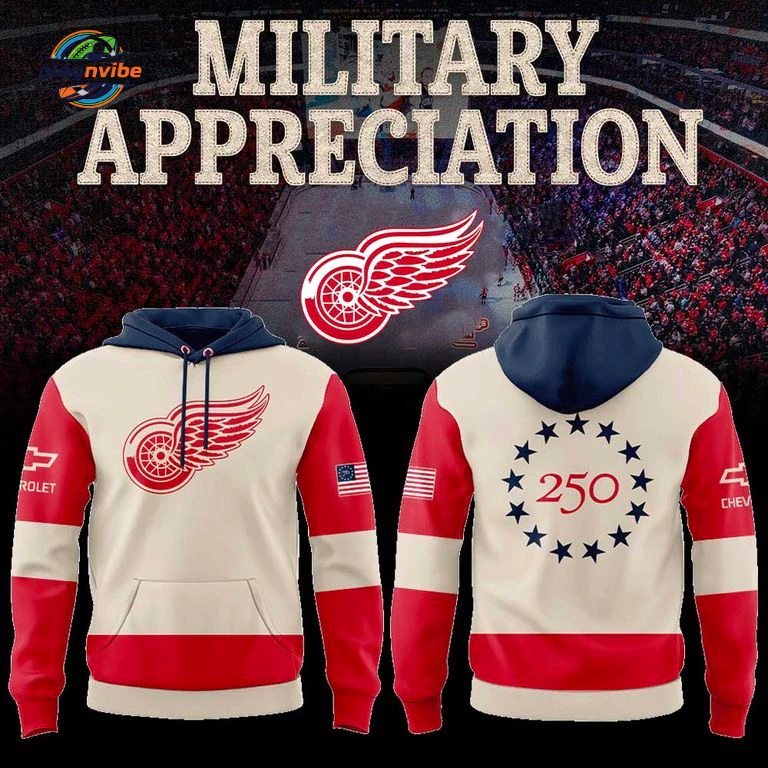 Detroit Red Wings Military Appreciation Night 2026 Hoodie