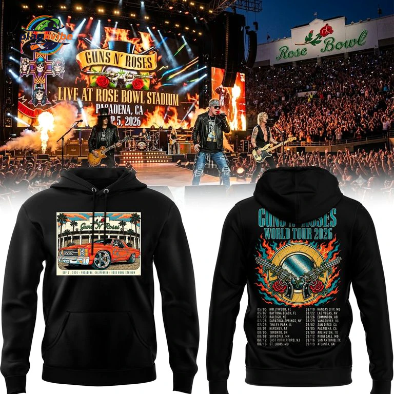 Guns N’ Roses The Jungle Rose Bowl Stadium Pasadena CA Hoodie Guns N’ Roses The Jungle Rose Bowl Stadium Pasadena CA Hoodie