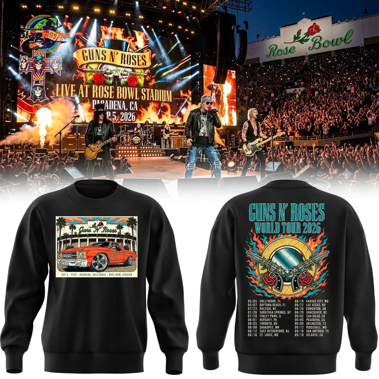Guns N’ Roses The Jungle Rose Bowl Stadium Pasadena CA Hoodie