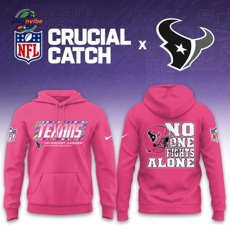 Houston Texans Crucial Catch 2026 Pink Hoodie