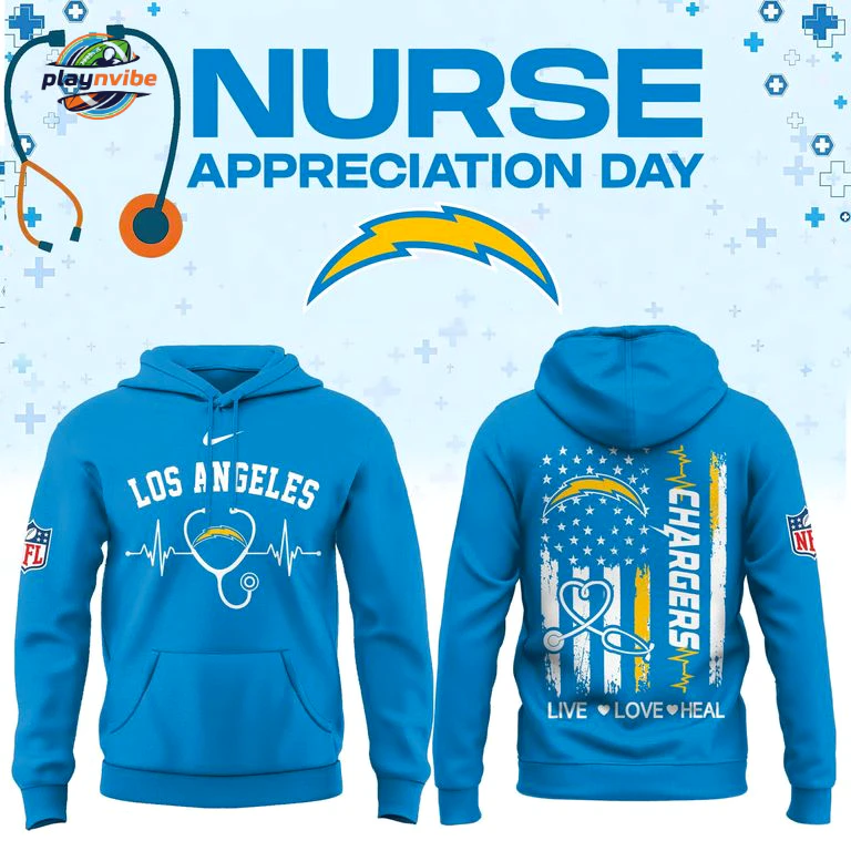 Los Angeles Chargers Nurse Appreciation Hoodie