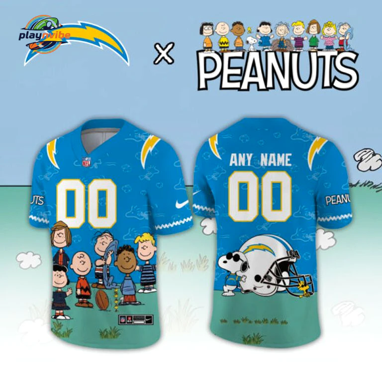 Los Angeles Chargers x Peanuts 2026 Custom Name Jersey