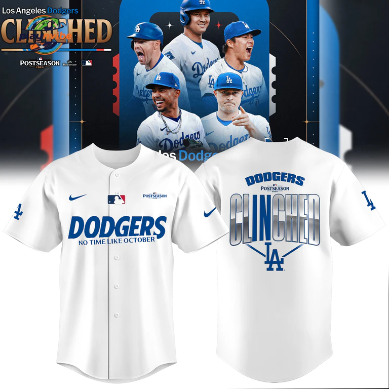 Los Angeles Dodgers Clinched Postseason 2026 Baseball Jersey