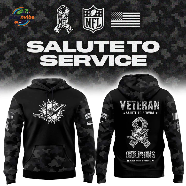 Miami Dolphins Salute To Service Hoodie Miami Dolphins Salute To Service Hoodie