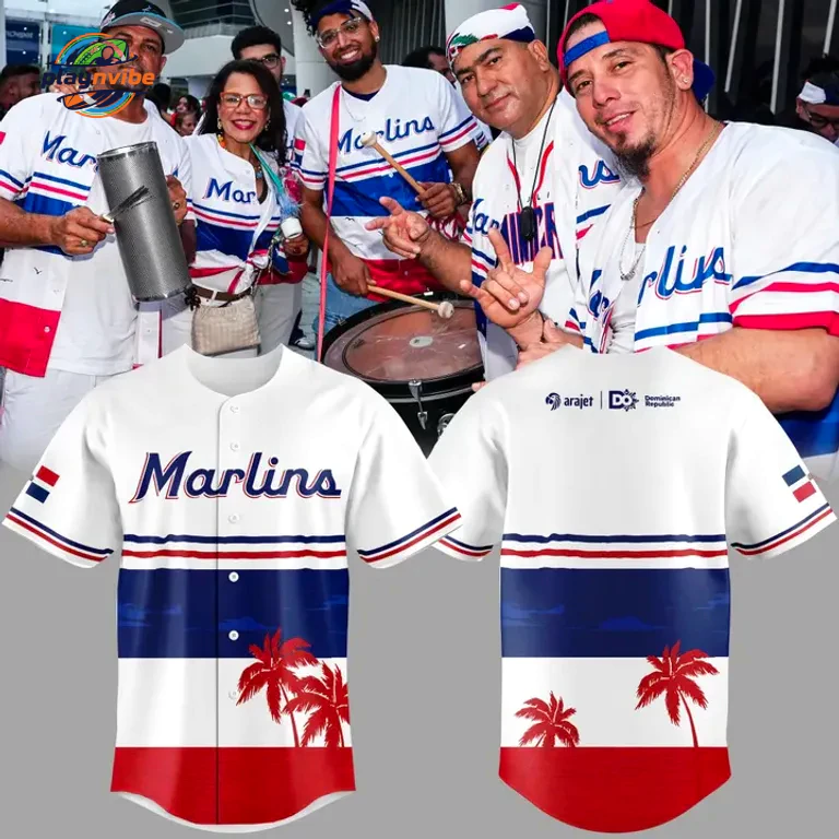 Miami Marlins Dominican Republic Heritage Jersey